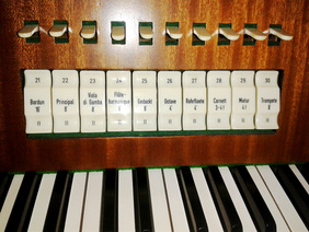 Ein Teil des „Orgel - Cockpits“