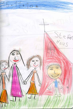 „Papa in der Kirche“. Die Zwillinge Sebhiya