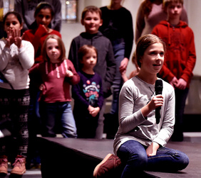 Die Gospelkids zeigten viel Eifer und Einsatz. PHOTOS: CORNELIA FISCHER