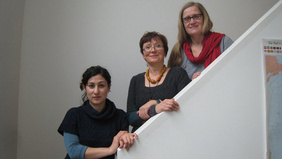 Das ELNet-Team: (von links) Nino Melashvili, Dr. Doris Beer und Claudia Quirrenbach. FOTO: ELNet