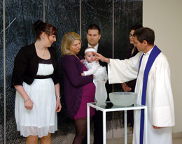 Taufe in der Arena-Kapelle